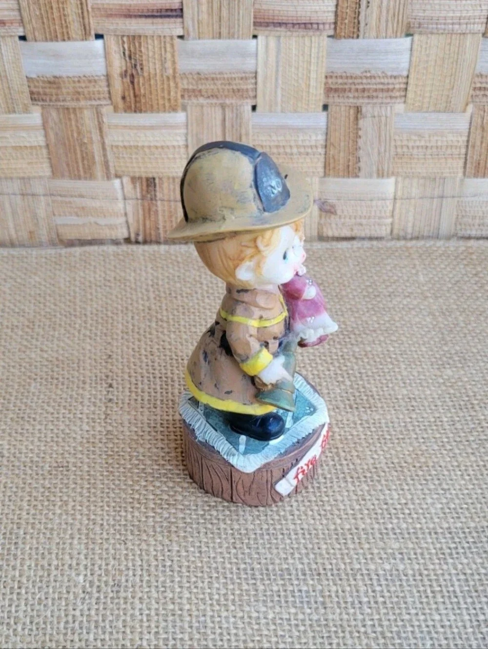VINTAGE FIREFIGHTER FIGURINE BY TURTLE KING CORP.